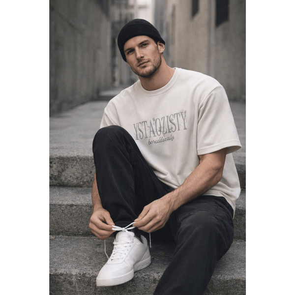 STILL FORM BOX TEE Oversized T-Shirt – Ivory Cream