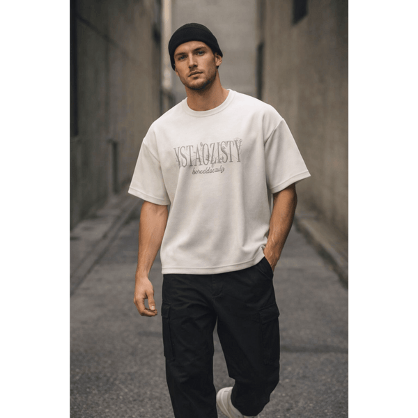 STILL FORM BOX TEE Oversized T-Shirt – Ivory Cream