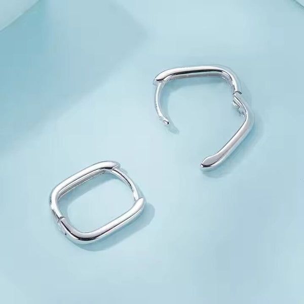 BOXED LINK - 10mm Pure Titanium Steel Hoop Earrings for Men & Boys (2pcs)