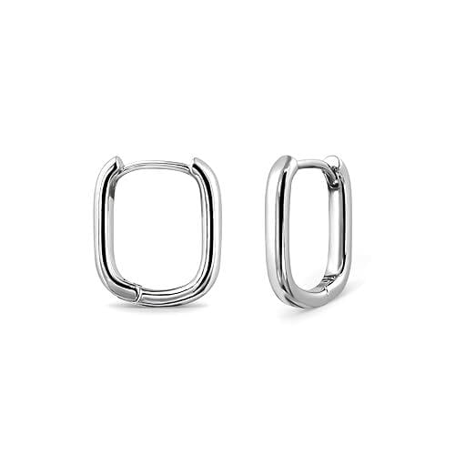 BOXED LINK - 10mm Pure Titanium Steel Hoop Earrings for Men & Boys (2pcs)