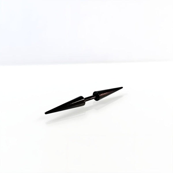 CYBER CONE BLACK - Titanium Steel Arrow Stud Earrings for Men & Boys 3mm and 5mm (2pcs)