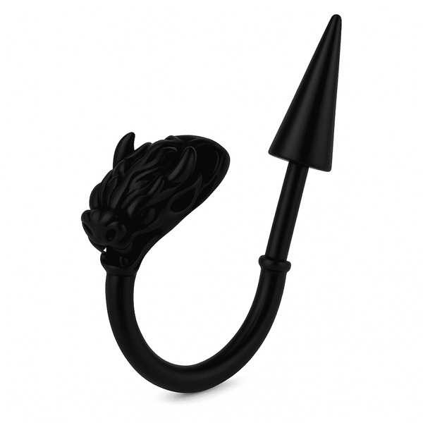 DRAKO BLACK - Pure Titanium Steel Arrow Stud Earrings for Men & Boys (2pcs)