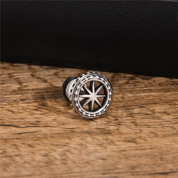 GALAXOR - 6mm Pure Titanium Steel Hoop Earrings for Men & Boys (2pcs)