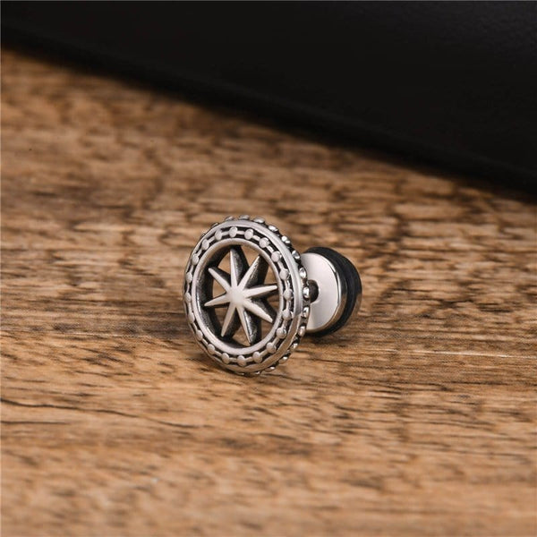 GALAXOR - 6mm Pure Titanium Steel Hoop Earrings for Men & Boys (2pcs)