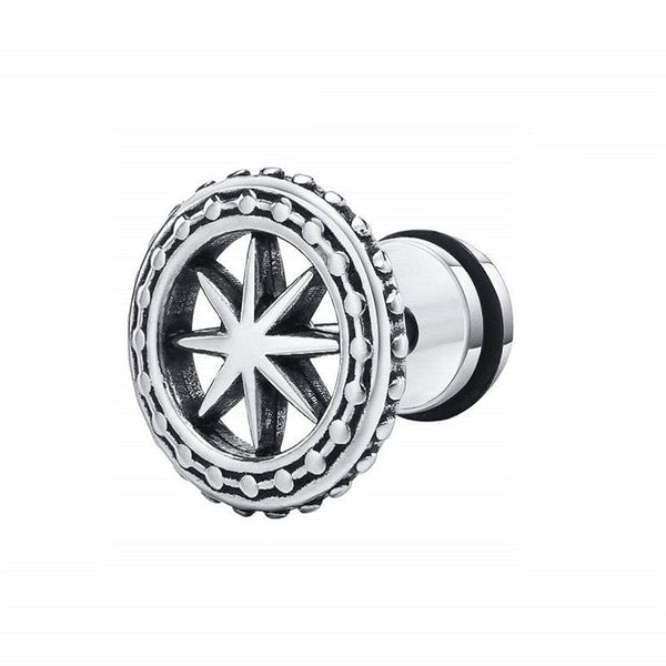 GALAXOR - 6mm Pure Titanium Steel Hoop Earrings for Men & Boys (2pcs)