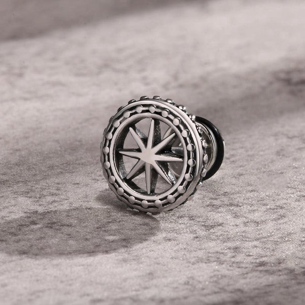 GALAXOR - 6mm Pure Titanium Steel Hoop Earrings for Men & Boys (2pcs)