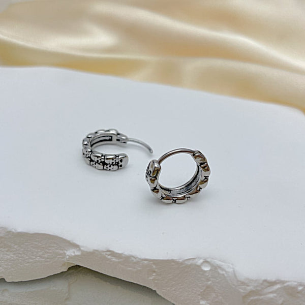 HALO SKULL  - Titanium Steel Hoop Earrings for Men & Boys (2 Pcs)