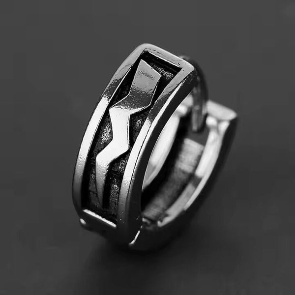 KRATOS - 10mm Pure Titanium Steel Hoop Earrings for Men & Boys (2pcs)