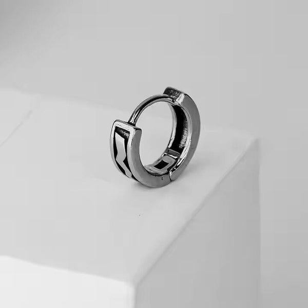 KRATOS - 10mm Pure Titanium Steel Hoop Earrings for Men & Boys (2pcs)