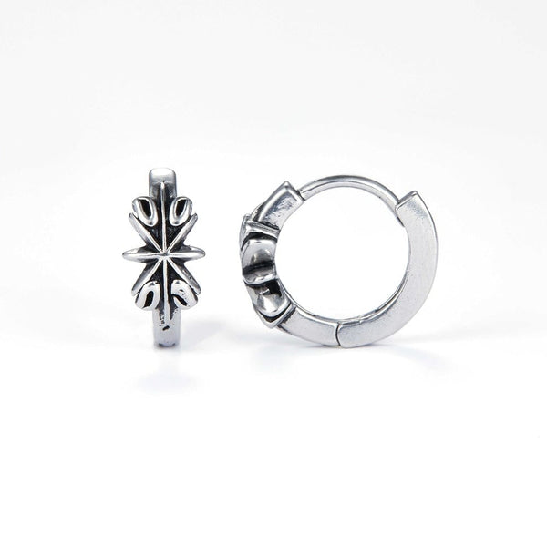 LOTUS - Titanium Steel Hoop Earrings for Men & Boys (2pcs)