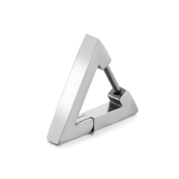 SILVER ATLAS - Pure Titanium Steel Hoop Earrings for Men & Boys (2pcs)