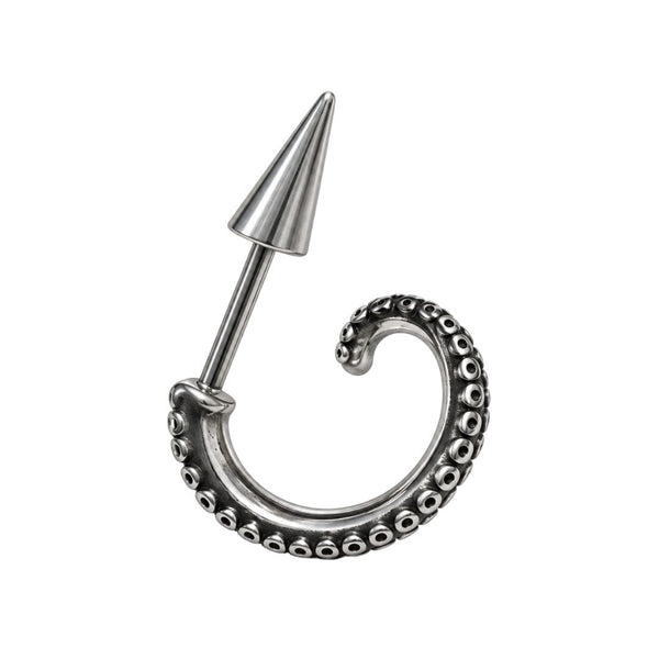 TENTACLE SPIKE - 4mm Pure Titanium Steel Hoop Earrings for Men & Boys