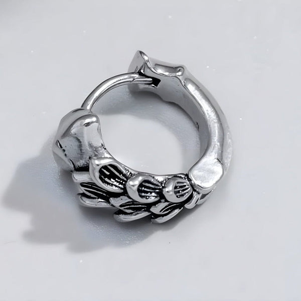 WRAITHLEAF - 10mm Titanium Steel Hoop Earrings for Men & Boys (2pcs)