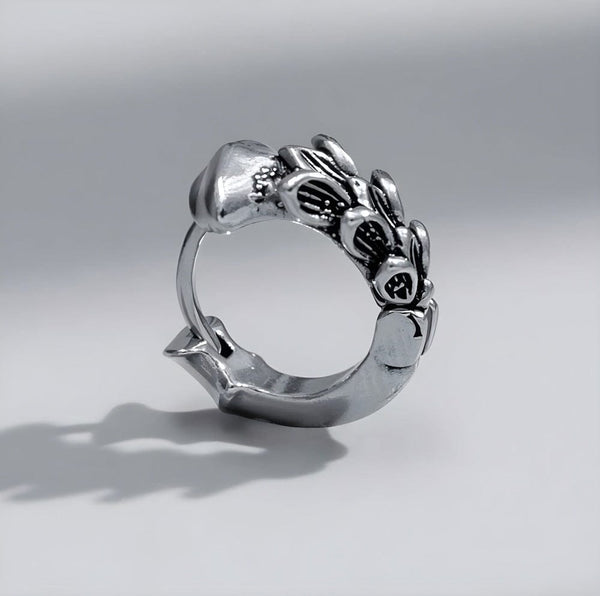 WRAITHLEAF - 10mm Titanium Steel Hoop Earrings for Men & Boys (2pcs)