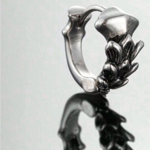 WRAITHLEAF - 10mm Titanium Steel Hoop Earrings for Men & Boys (2pcs)