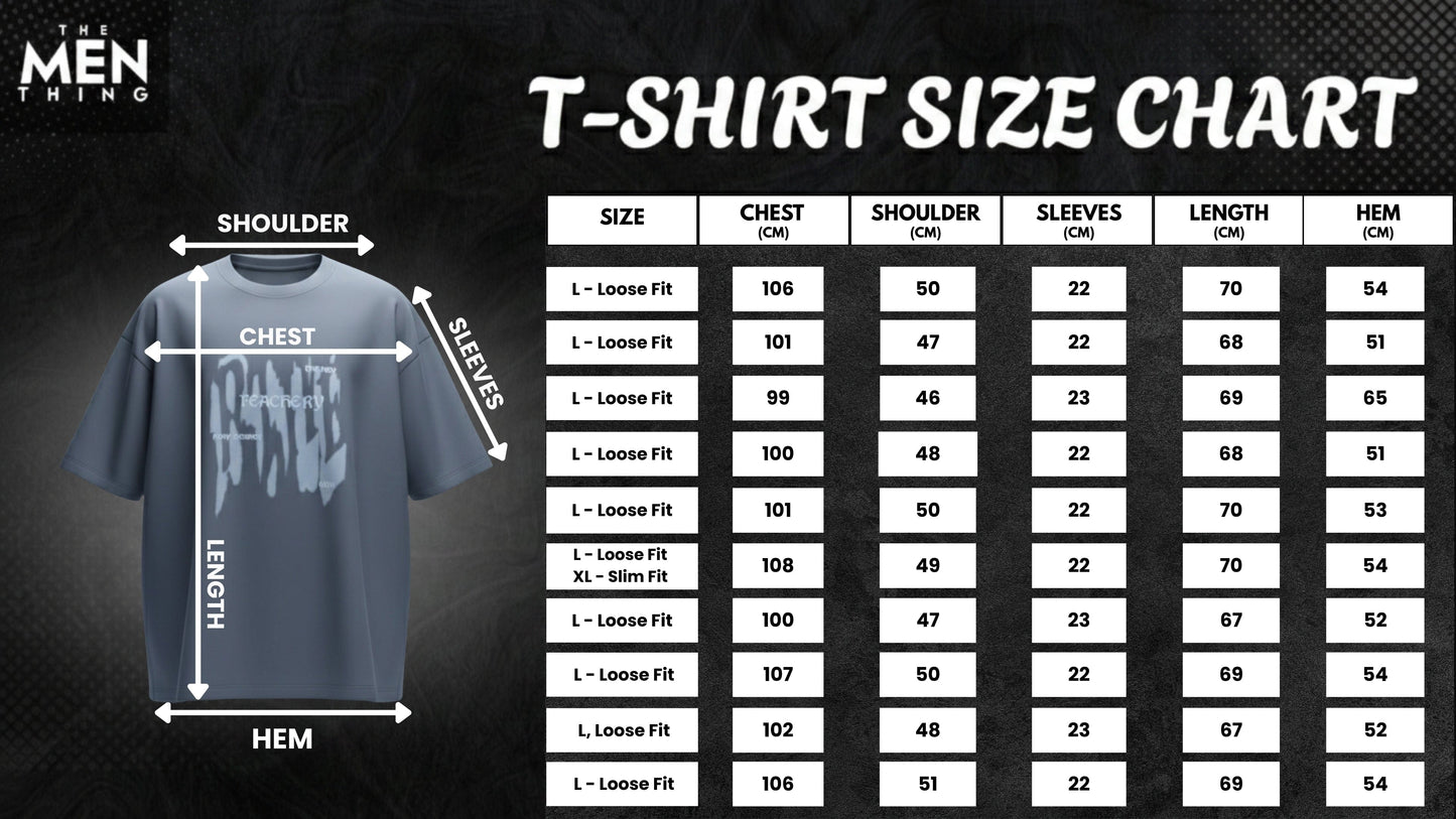 THE MEN THING GRUNGE FADE Oversized T-Shirt - Grey