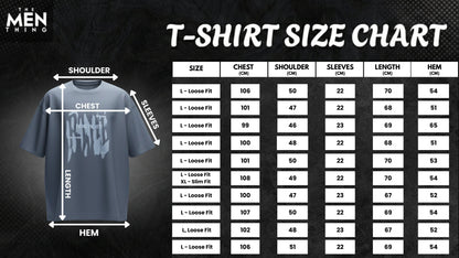 THE MEN THING GRUNGE FADE Oversized T-Shirt - Grey