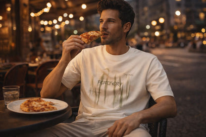 THE MEN THING GRUNGE FADE Oversized T-Shirt - White