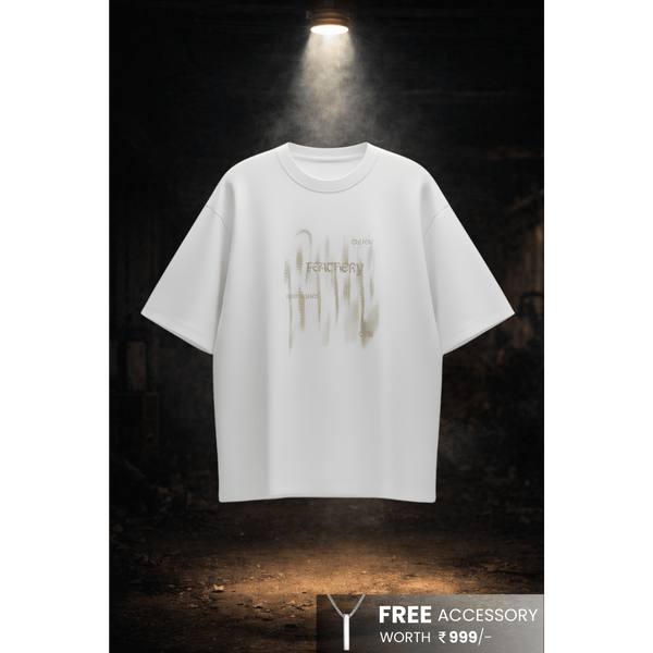 GRUNGE FADE Oversized T-Shirt - White
