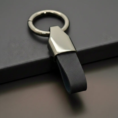 THE MEN THING KeyChains AEROLOOP - BLACK & GUNMETAL GREY - Stainless Steel Keychain for Men & Boy