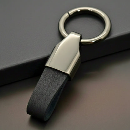 THE MEN THING KeyChains AEROLOOP - BLACK & GUNMETAL GREY - Stainless Steel Keychain for Men & Boy