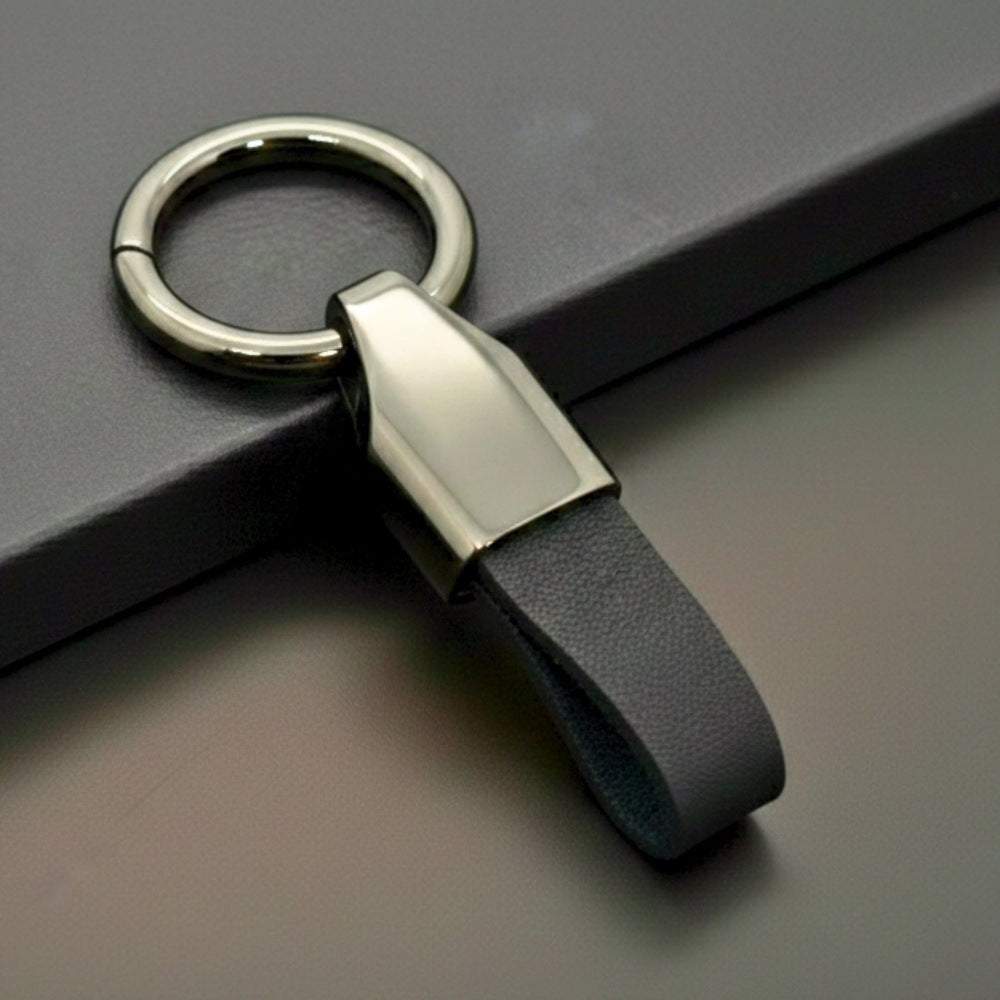 THE MEN THING KeyChains AEROLOOP - BLACK & GUNMETAL GREY - Stainless Steel Keychain for Men & Boy