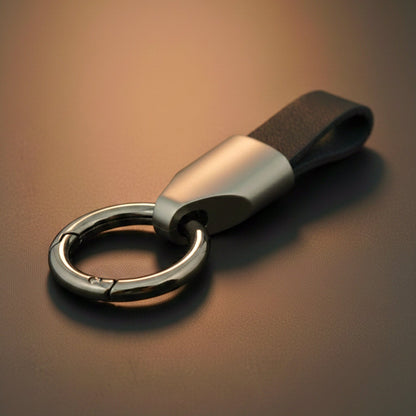 THE MEN THING KeyChains AEROLOOP - BLACK & MATTE GRAY - Stainless Steel Keychain for Men & Boy