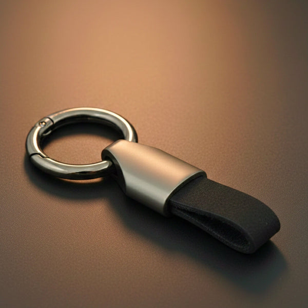AEROLOOP - BLACK & MATTE GREY - Stainless Steel Keychain for Men & Boy