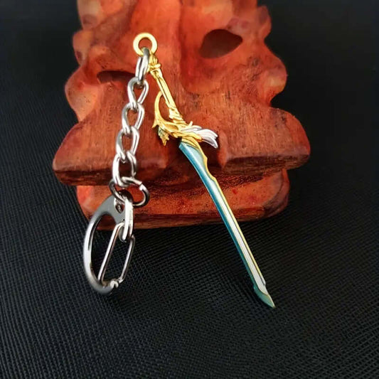 THE MEN THING KeyChains AETHERBLADE - Genshin Impact Anime Keychain | Game Xiao Cosplay Alloy Weapon Keychain for Men & Boy