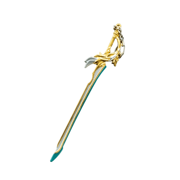 AETHERBLADE - Genshin ఇంపాక్ట్ అనిమే కీచైన్ | గేమ్ మెన్ & బాయ్ కోసం Xiao Cosplay మిశ్రమం వెపన్ కీచైన్