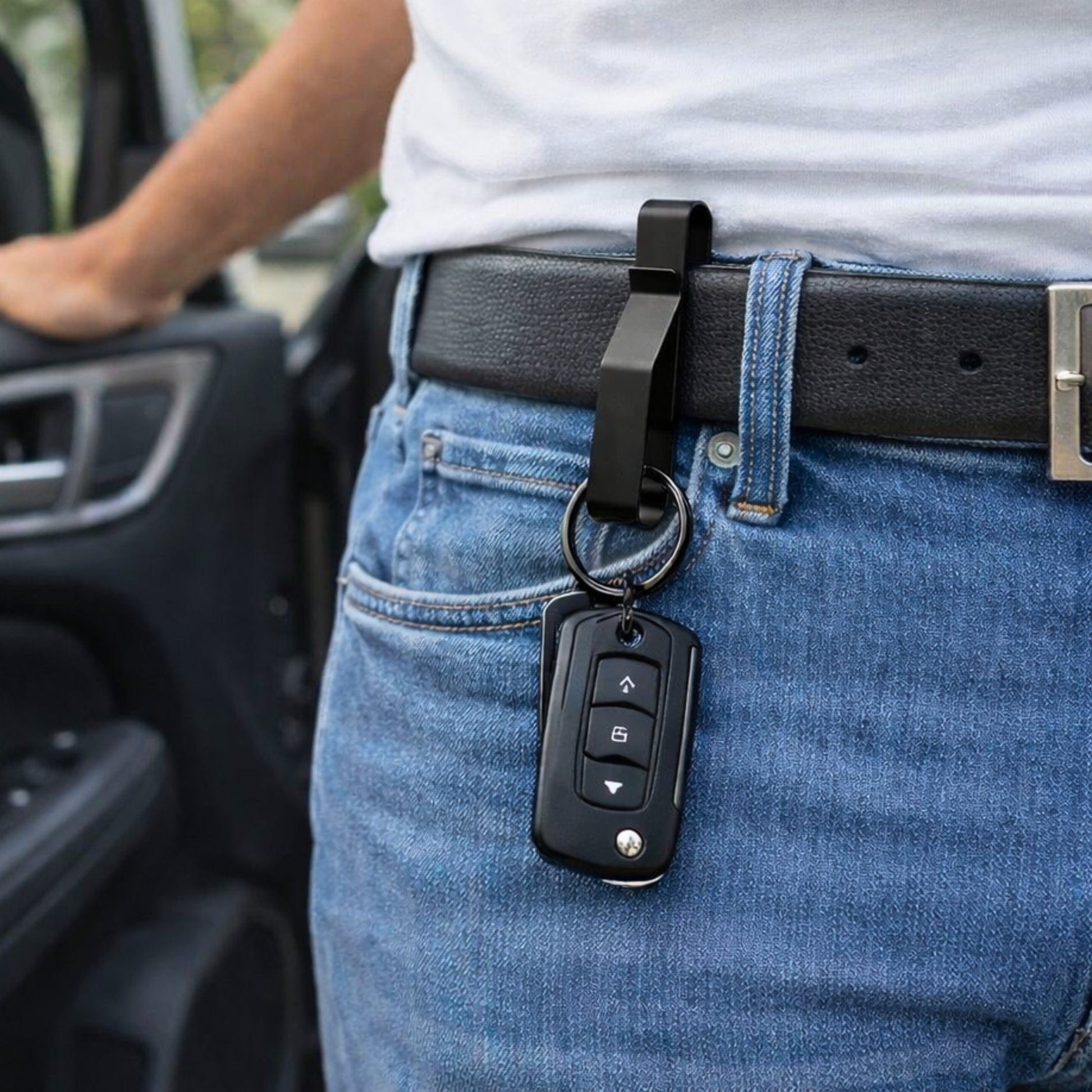 THE MEN THING KeyChains ALTOR - BLACK - Stainless Steel Keychain for Men & Boy
