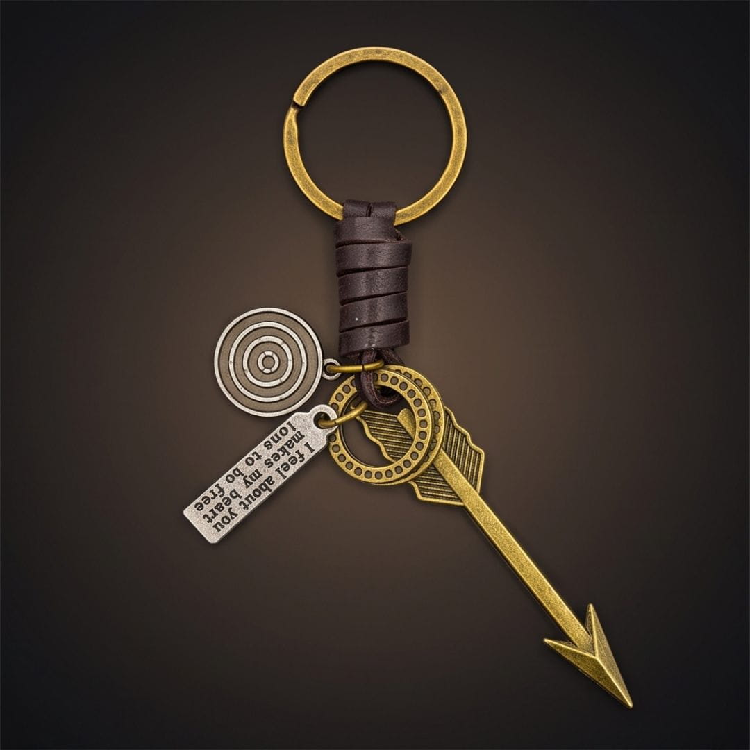 THE MEN THING KeyChains ARROW CHARM - Stainless Steel Keychain for Men & Boy
