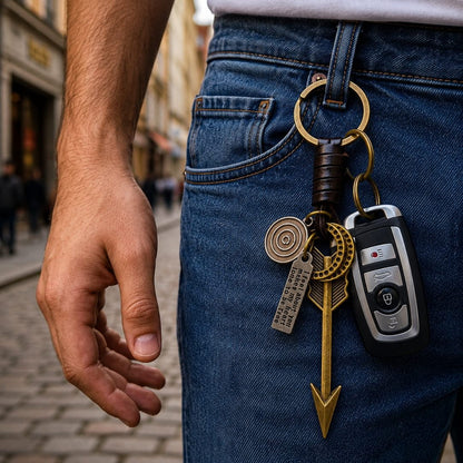 THE MEN THING KeyChains ARROW CHARM - Stainless Steel Keychain for Men & Boy
