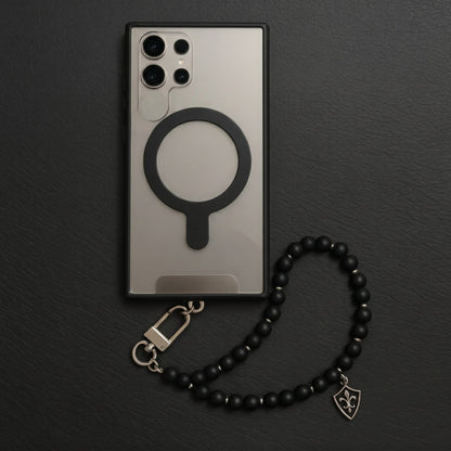 THE MEN THING KeyChains BLACK CITADEL - Pure Titanium Steel Pendant with Hand Wrist Phone Straps Keychain for Men & Boy "10"inch