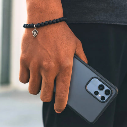 THE MEN THING KeyChains BLACK CITADEL - Pure Titanium Steel Pendant with Hand Wrist Phone Straps Keychain for Men & Boy "10"inch