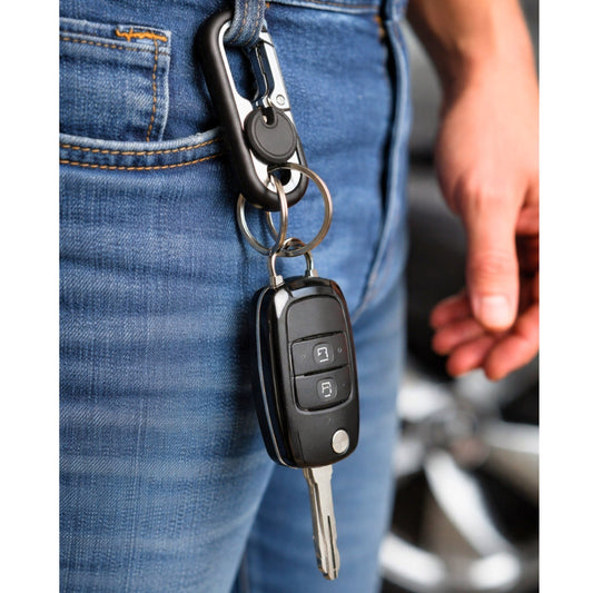 THE MEN THING KeyChains BLAZE CLIP BLACK - Stainless Steel Keychain for Men & Boy