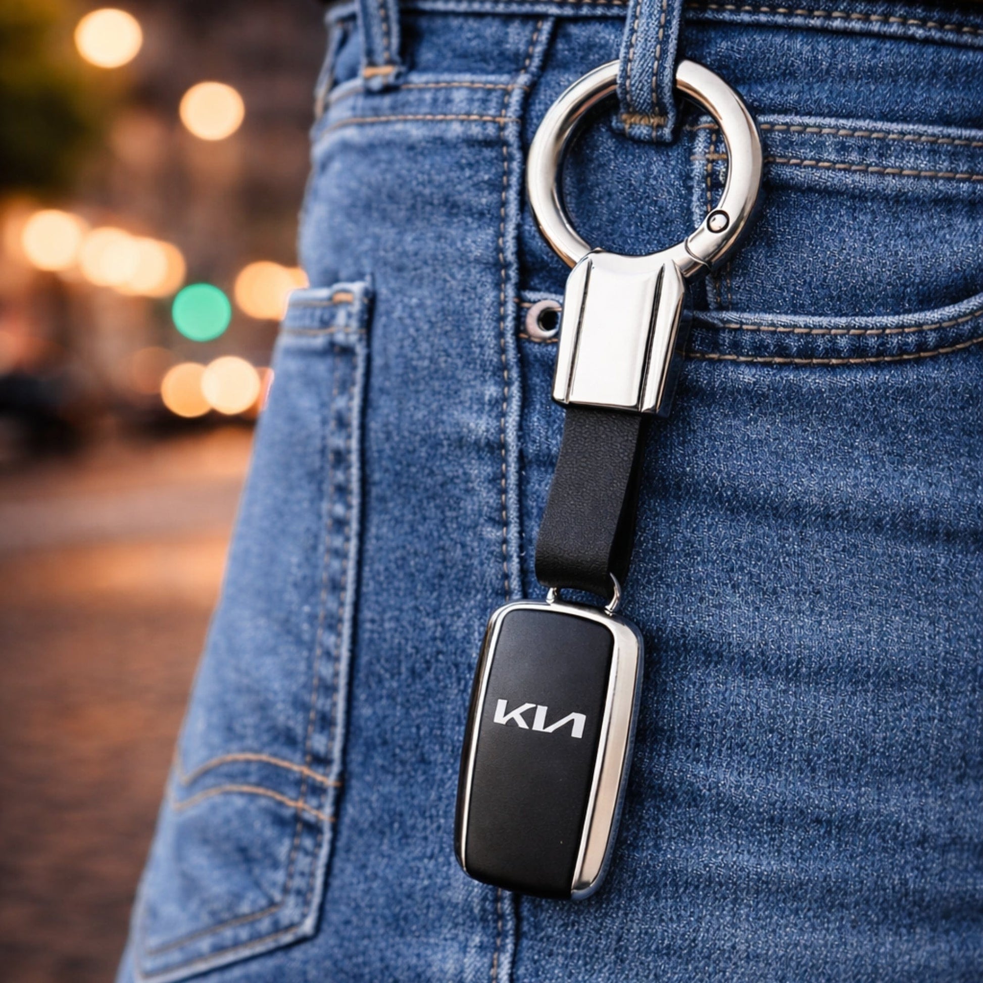 THE MEN THING KeyChains CORE LOOP - BLACK - Stainless Steel Keychain for Men & Boy