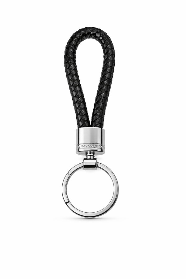 CRIMSON LOOP BRAIDED - BLACK  - Stainless Steel Keychain for Men & Boy
