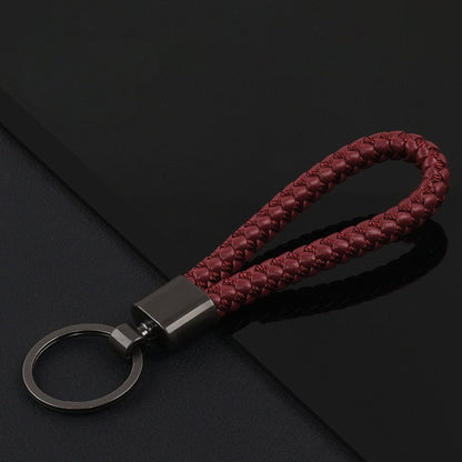 THE MEN THING KeyChains CRIMSON LOOP BRAIDED - RED  - Stainless Steel Keychain for Men & Boy