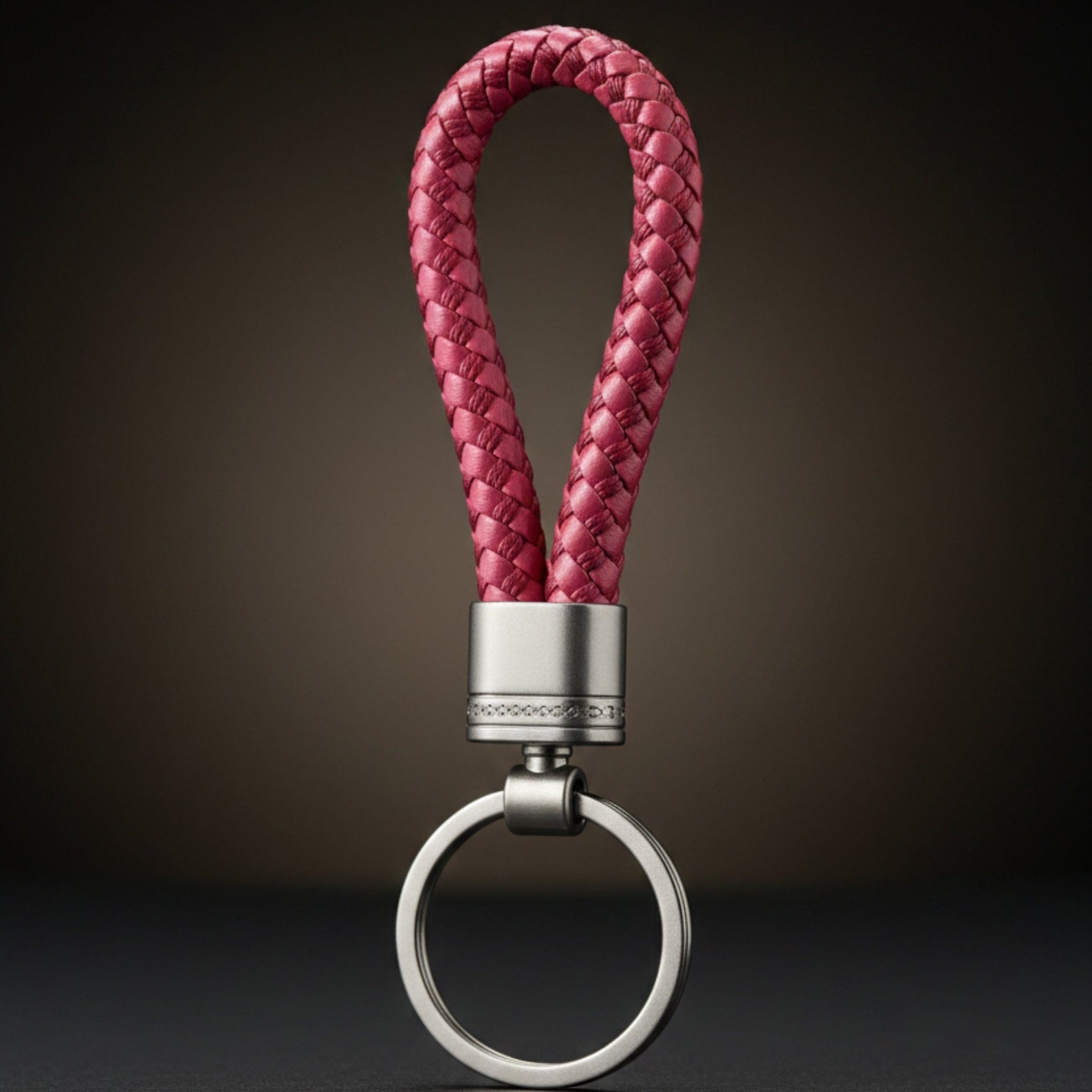 THE MEN THING KeyChains CRIMSON LOOP BRAIDED - RED  - Stainless Steel Keychain for Men & Boy