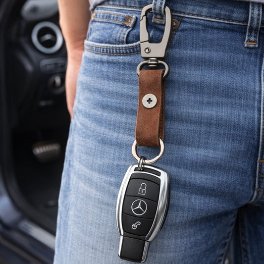 THE MEN THING KeyChains FORGECLIP DARK BROWN - Stainless Steel Keychain for Men & Boy