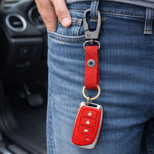 THE MEN THING KeyChains FORGECLIP RED - Stainless Steel Keychain for Men & Boy
