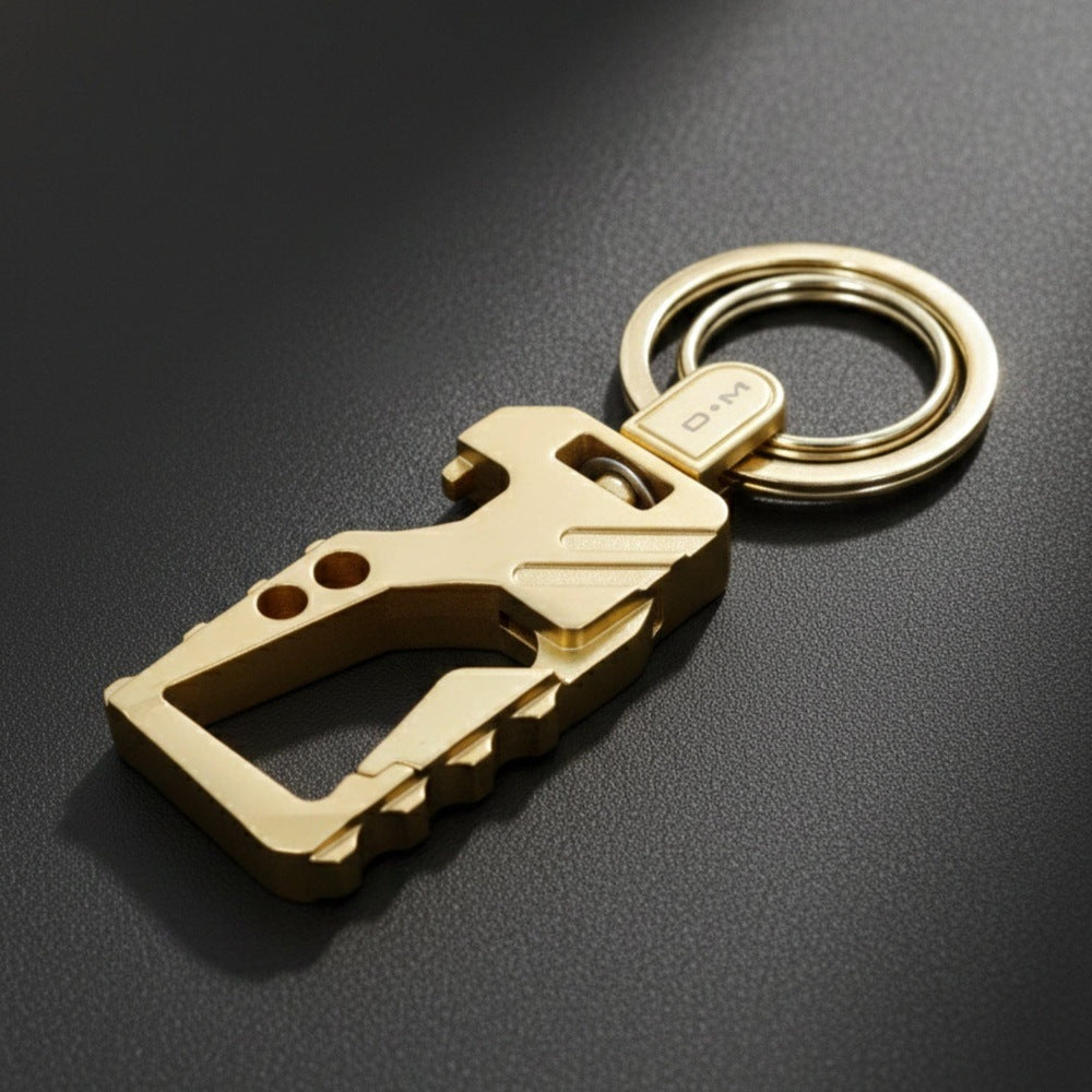 THE MEN THING KeyChains HEXAGRIP - GODLEN - Stainless Steel Keychain for Men & Boy