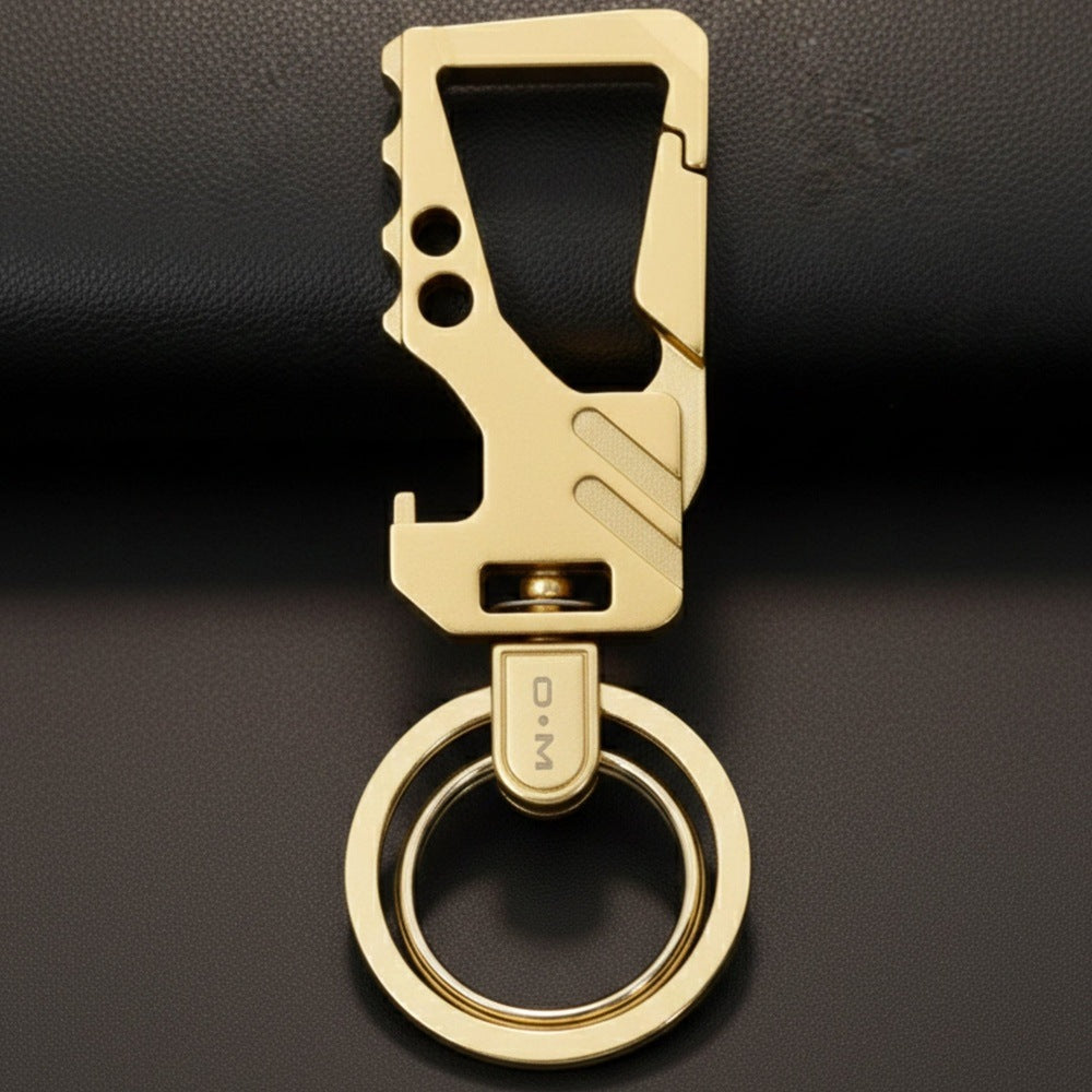 THE MEN THING KeyChains HEXAGRIP - GODLEN - Stainless Steel Keychain for Men & Boy