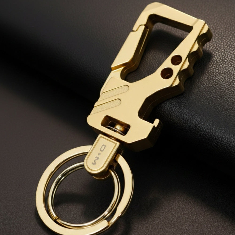 THE MEN THING KeyChains HEXAGRIP - GODLEN - Stainless Steel Keychain for Men & Boy