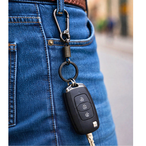 IRON LOOP BLACK - Stainless Steel Keychain for Men & Boy