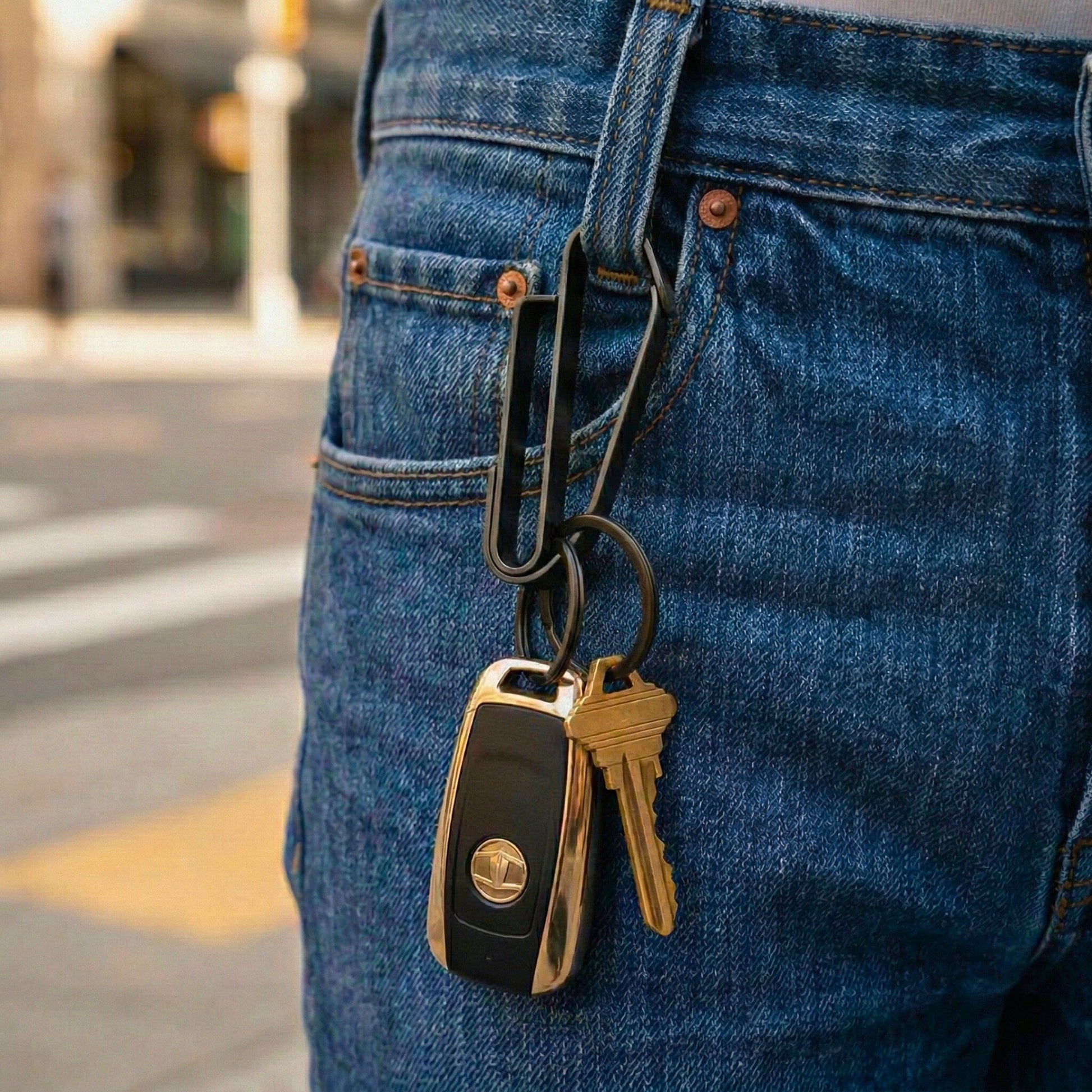THE MEN THING KeyChains IRONEDGE DUAL - Stainless Steel Keychain for Men & Boy