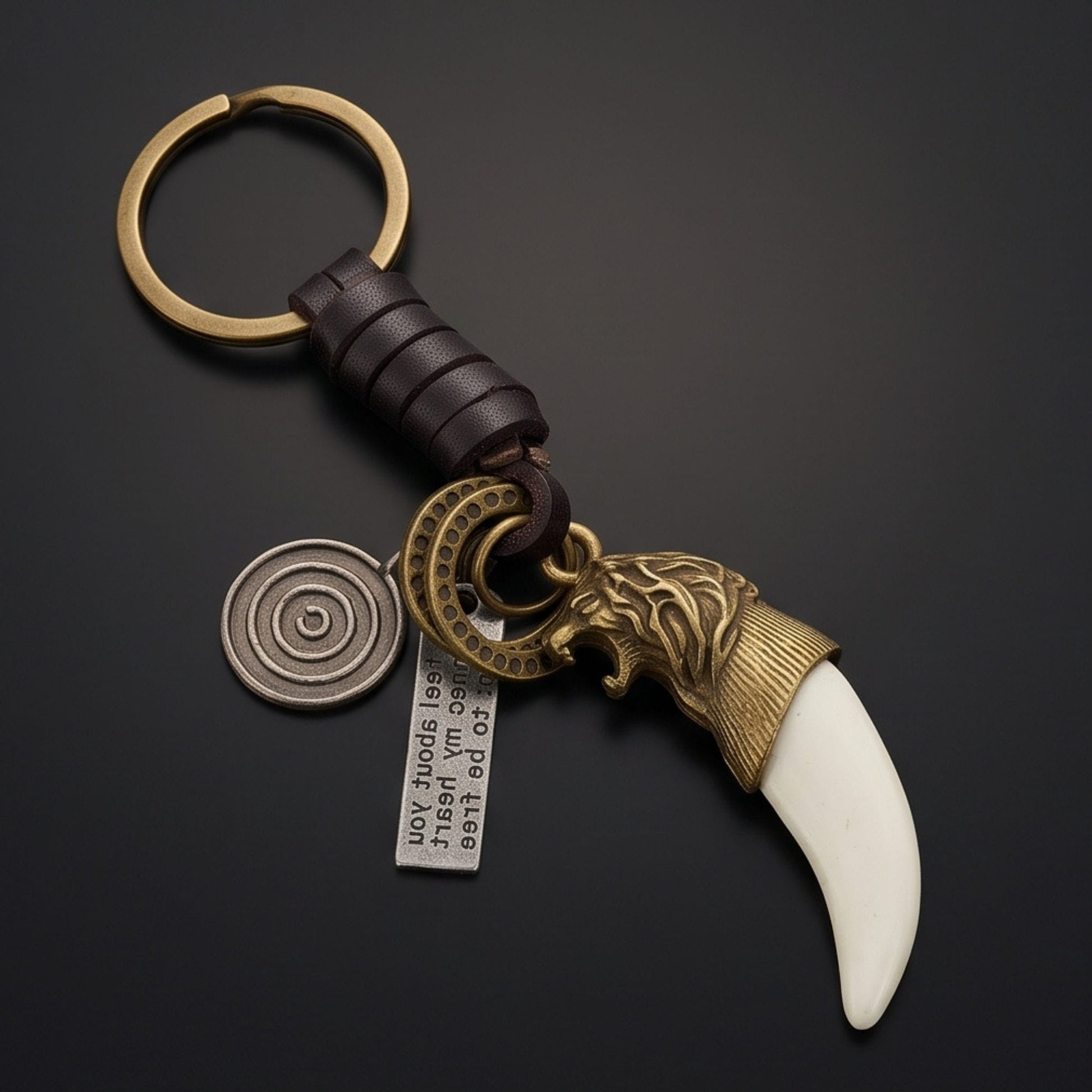 THE MEN THING KeyChains LION FANG - Stainless Steel Keychain for Men & Boy