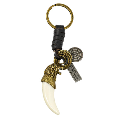 THE MEN THING KeyChains LION FANG - Stainless Steel Keychain for Men & Boy