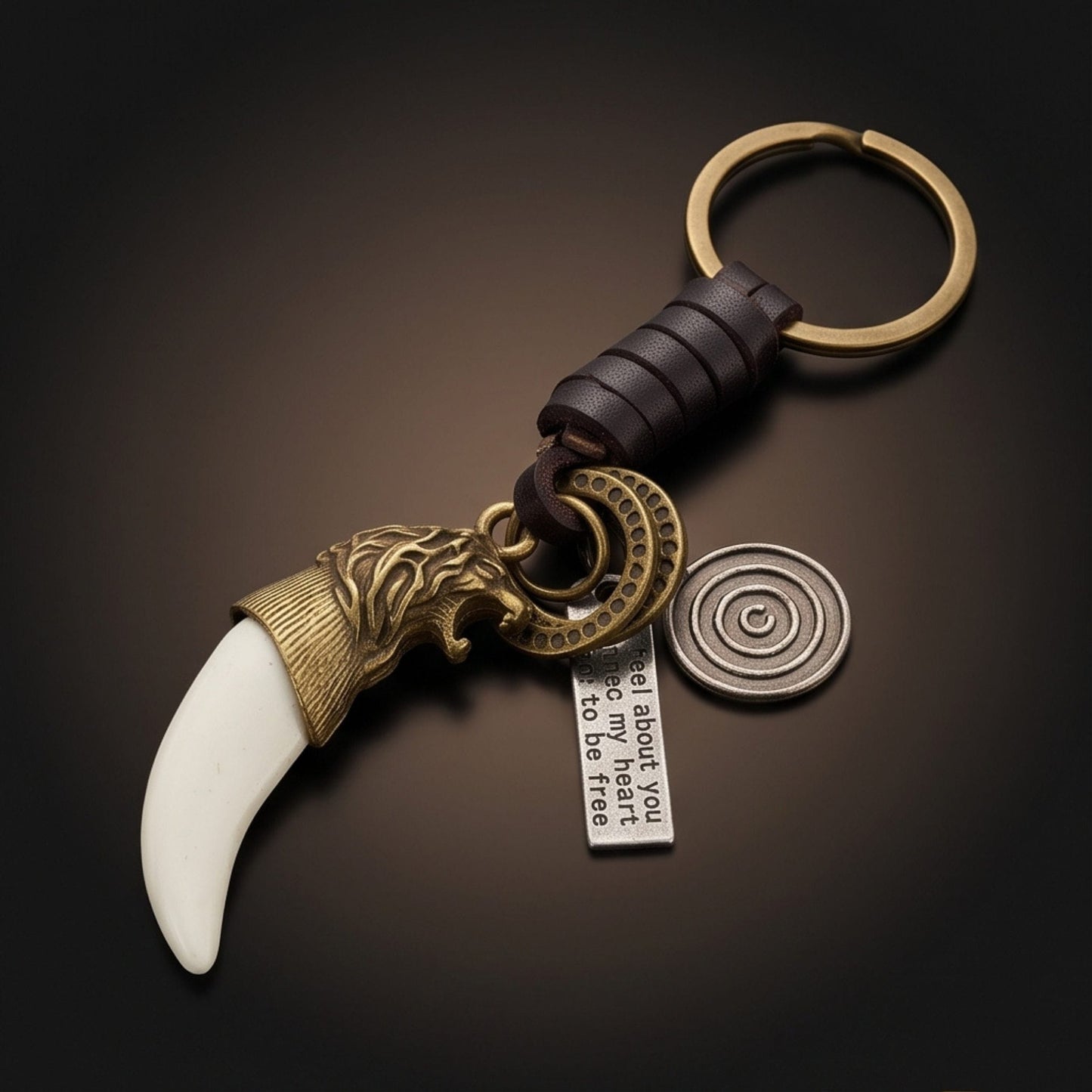 THE MEN THING KeyChains LION FANG - Stainless Steel Keychain for Men & Boy